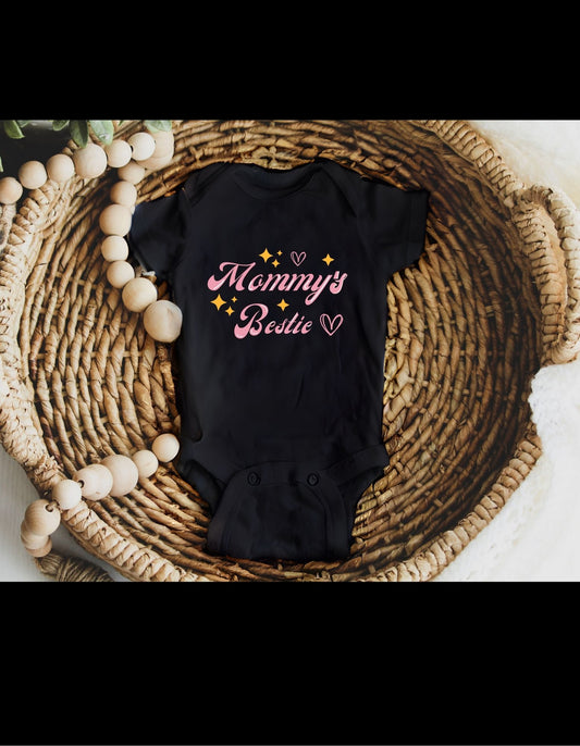 Mommy's Bestie Onesie - Hearts and Stars  Kids clothes Something Blue and Something New